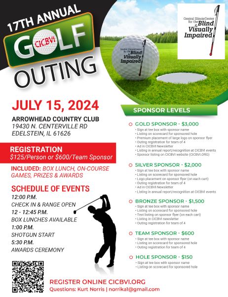 17th annual golf outing flyer. for screen readers - details can be found in the pdf link below